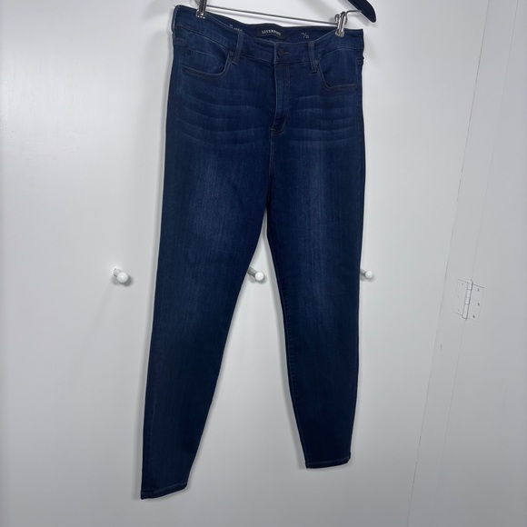 Liverpool Jeans Women's Sz 14/32 High Rise Ankle Dunmore Dark Stretch - Picture 1 of 9